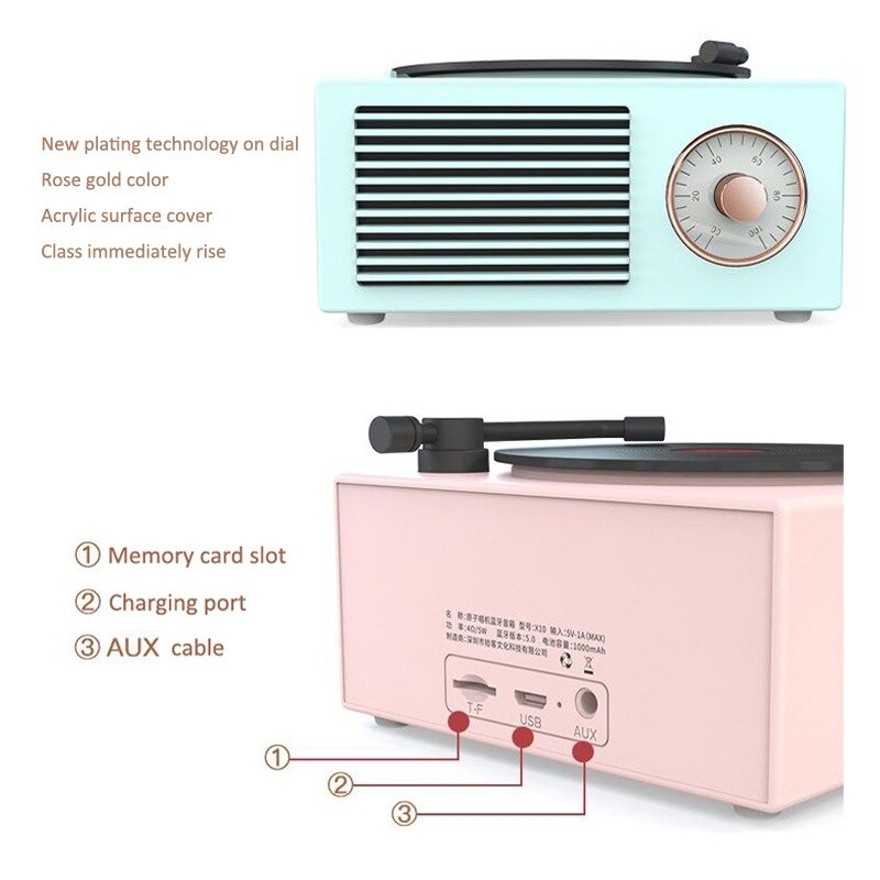 Retro Vinyl Bluetooth Speaker