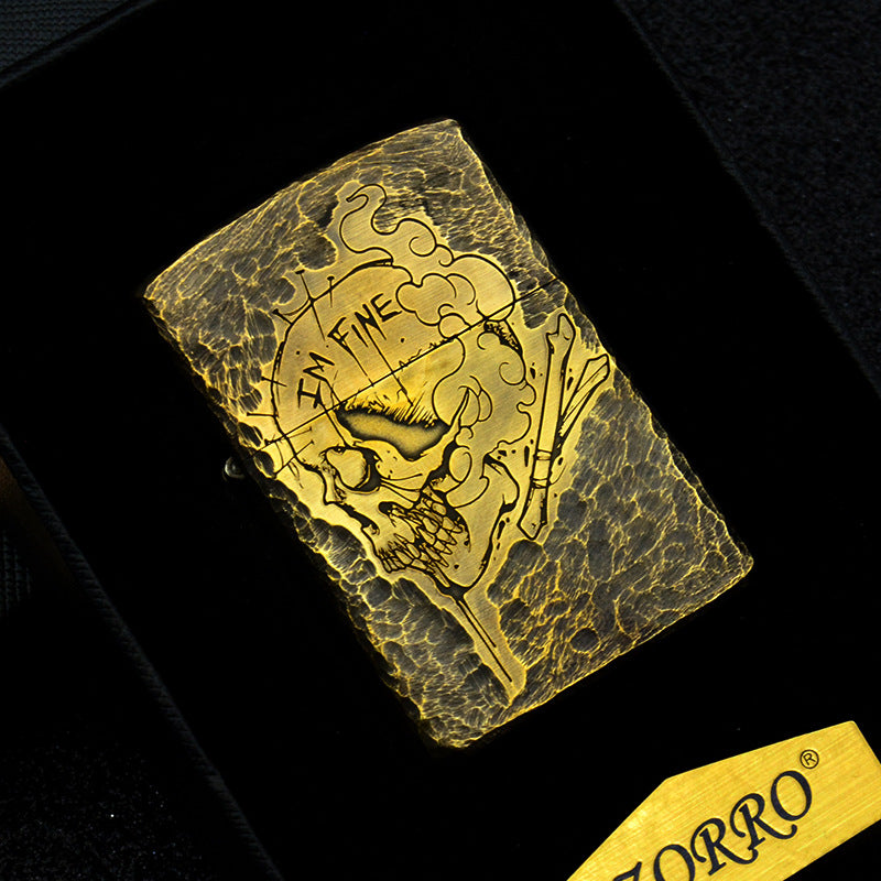 Brass Skull Lighter