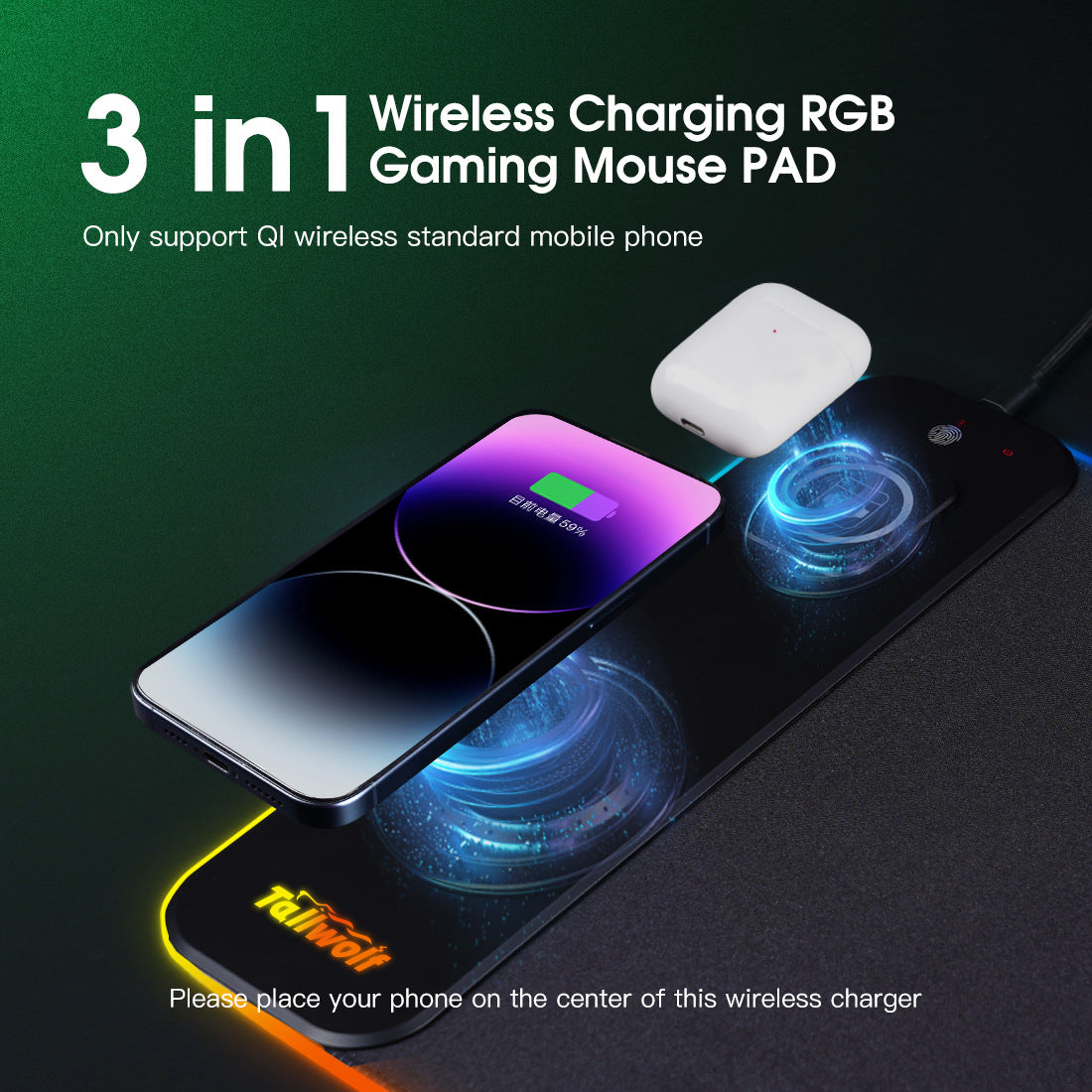 Wireless Charging Desk Pad