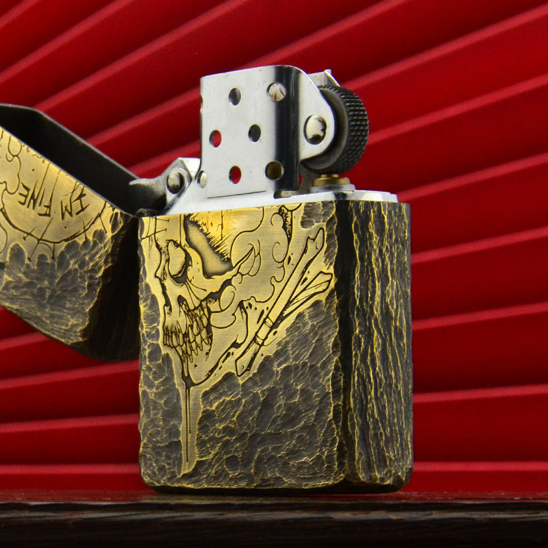 Brass Skull Lighter
