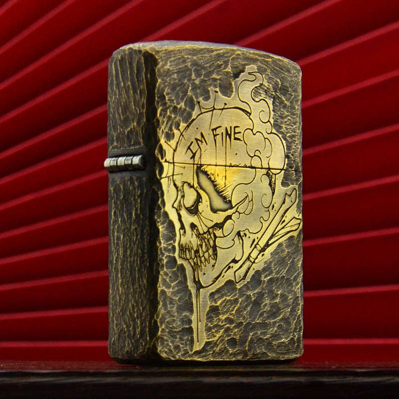 Brass Skull Lighter