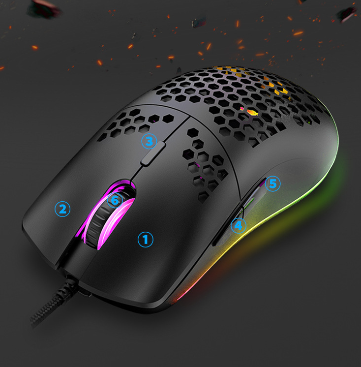 RGB Hollow Hole Mouse