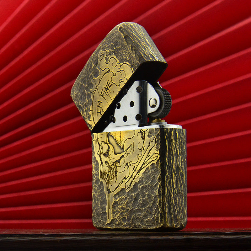 Brass Skull Lighter