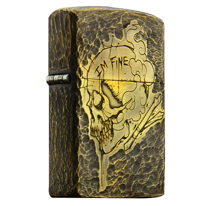 Brass Skull Lighter
