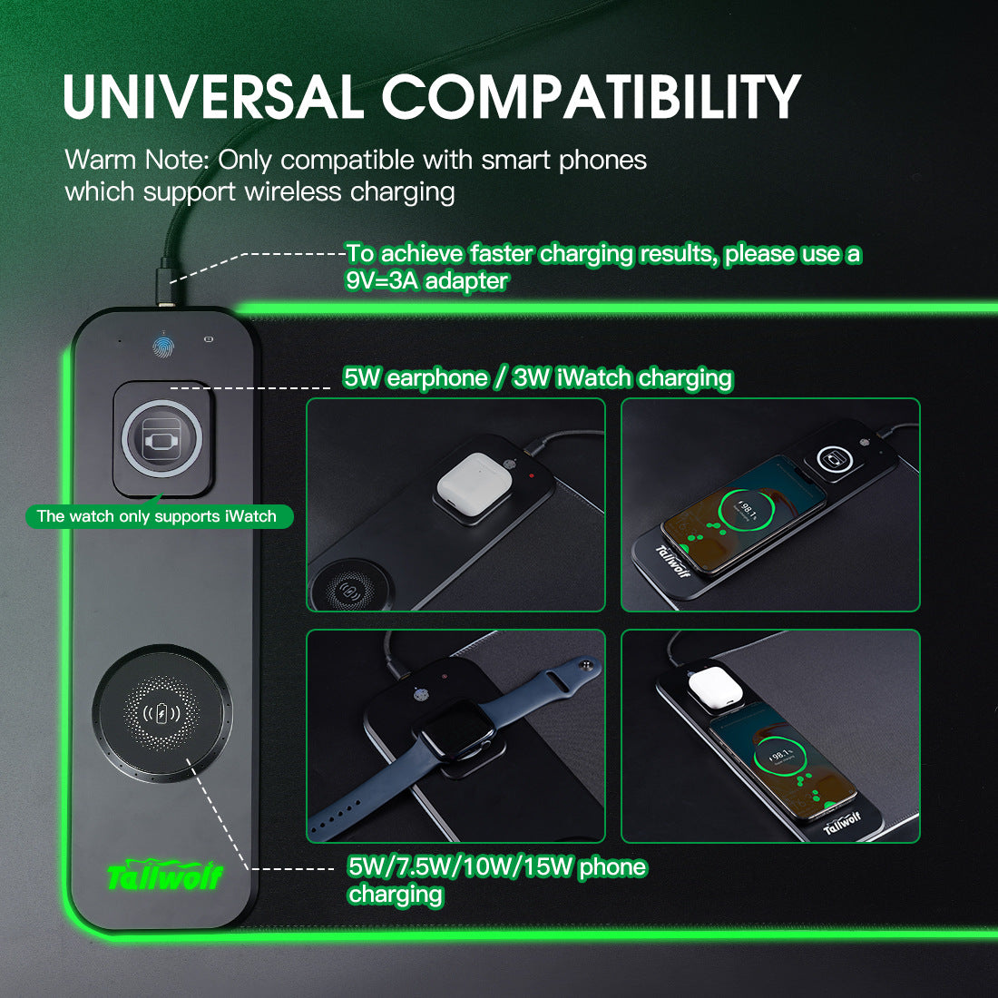 Wireless Charging Desk Pad